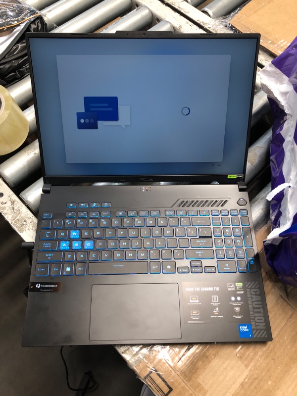 Photo 1 of (TOUCH PAD NON-RESPONSIVE) (STUCK ON LOADING SCREEN) ASUS TUF Gaming F16 Gaming Laptop, 16” FHD+ 144Hz IPS-Level 16:10 Display, Intel® Core™ 5 210H, NVIDIA® GeForce RTX™ 4050, 16GB DDR5, 512GB PCIe Gen4 SSD, Wi-Fi 6, Win11 Home, FX607VU-SS53