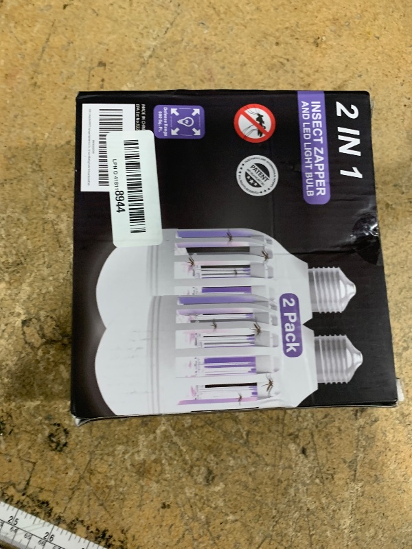 Photo 1 of [2-Pack] BANPESTT Bug Zapper Light Bulb 2-in-1 Indoor Mosquito Zapper Gnat Trap- Electric Fly Insect Killer&Bug Catcher for Home Backyard Patio