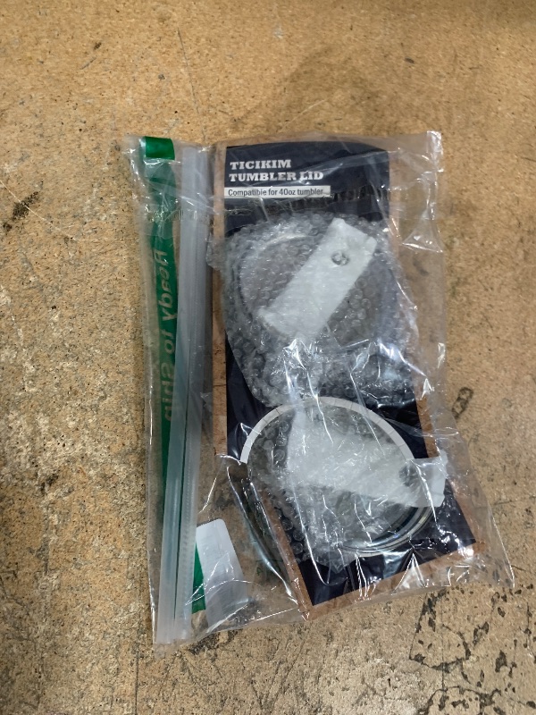 Photo 1 of 40oz Tumbler Lid Compatible for Stanley, 2 Pack Replacement Tumbler Lids Fit for Stanley Quencher 2.0 Tumbler 40 OZ, with Straws and Cleaning Brush (Clear White)