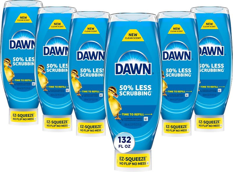 Photo 1 of 
Dawn Ultra EZ-Squeeze Dish Soap Liquid, Dishwashing Liquid, Grease Removal, Upside Down Bottle, Original, 6x22 Fl Oz Bundle