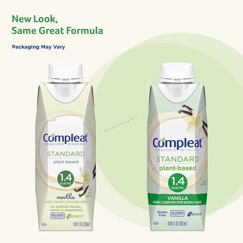 Photo 1 of ** BEST BY : FEB 09 2026 ** Nestle Compleat Standard 1.4 Cal Oral Supplement Vanilla 8.45 oz Carton 24 Ct