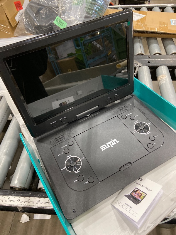 Photo 1 of **MISSING REMOTE AND POWER CORD**16.9''Portable DVD Player with 14.1''HD Large Screen, 5 Hours Rechargeable Battery, Kids DVD Players for Car Travel, USB/SD Card/Sync TV and Multiple Disc Formats, Black