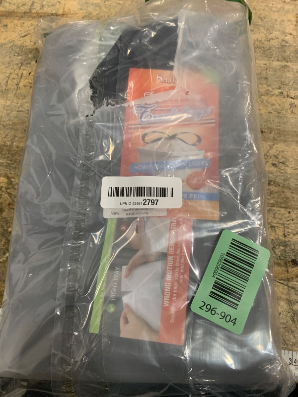 Photo 1 of 10 Gallon (fit 30-35 Liter) 120 Counts Drawstring Trash Bags By RayPard, Medium Large Kitchen Garbage Bags Trash Can Liners for Home, Office, Light Residential Waste Outdoor Lawn Bags, Black