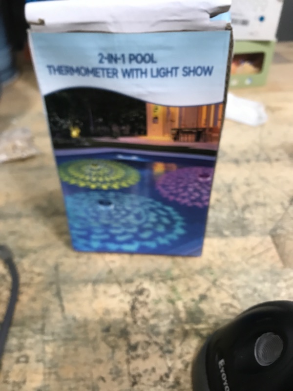 Photo 1 of Likiyol 2025 Upgraded Pool Thermometer Floating Easy Read with Colorful Light Show & Remote Control, Solar Digital Pool Temperature Thermometer IP68 Waterproof for Pools Ponds Hot Tubs