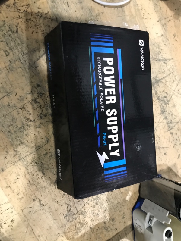 Photo 1 of *******************MISSING ALL BUT 1 CABLLE**************
Vangoa Rechargeable Guitar Pedal Power Supply Built-in 4600mAh Battery with LED Indicator 7 Outputs DC 9V (300mA, 100mA), 5V/1A USB Port, Portable Guitar Pedal Power Supply, Black, PS-01
