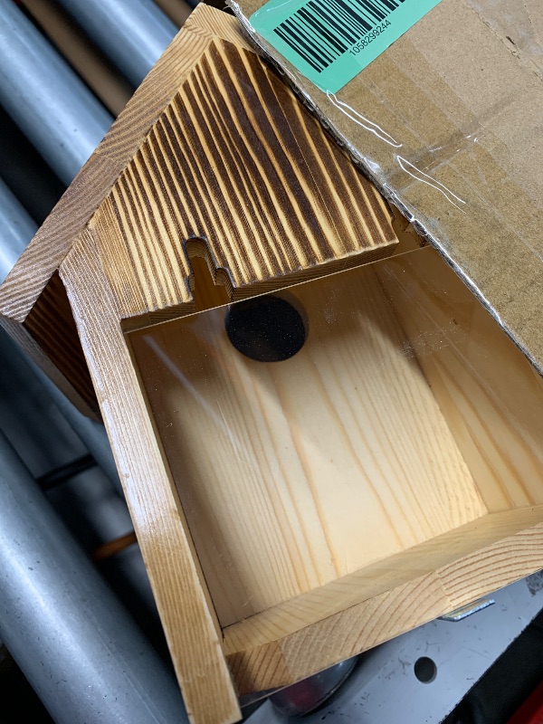 Photo 1 of (see all images) Window Bird Houses for Outside with 2 Powerful Hooks, Clear Window Bird House for Viewing Inside