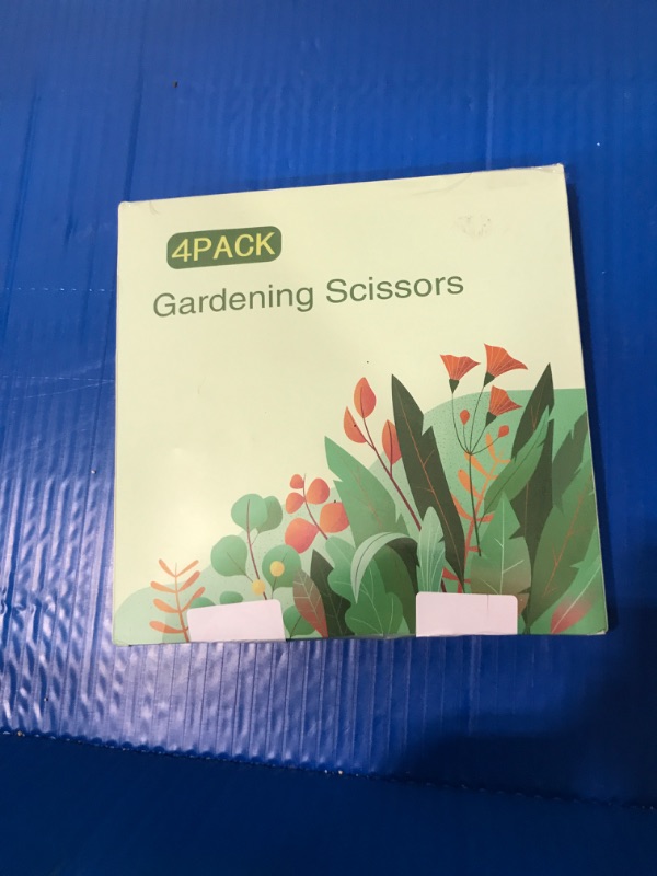 Photo 1 of 4PACK Pruning Shears, Stainless Steel Garden Shears, Sharp Handhled Gardening Scissors, Bypass & Straight Blade Garden Clippers for Plants, Flowers, Fruits Trees, Gardening Gifts for Women & Men