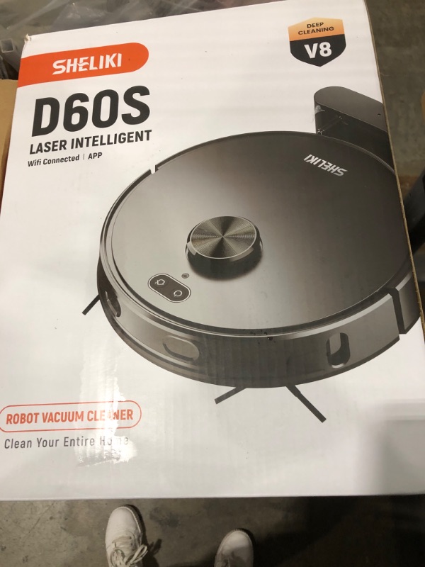 Photo 1 of **POSSIBLY FOR PARTS/MISSING PIECES** ONSON BR151 Robot Vacuum Cleaner, Robot Vacuum and Mop Combo Compatible with Alexa, Blue