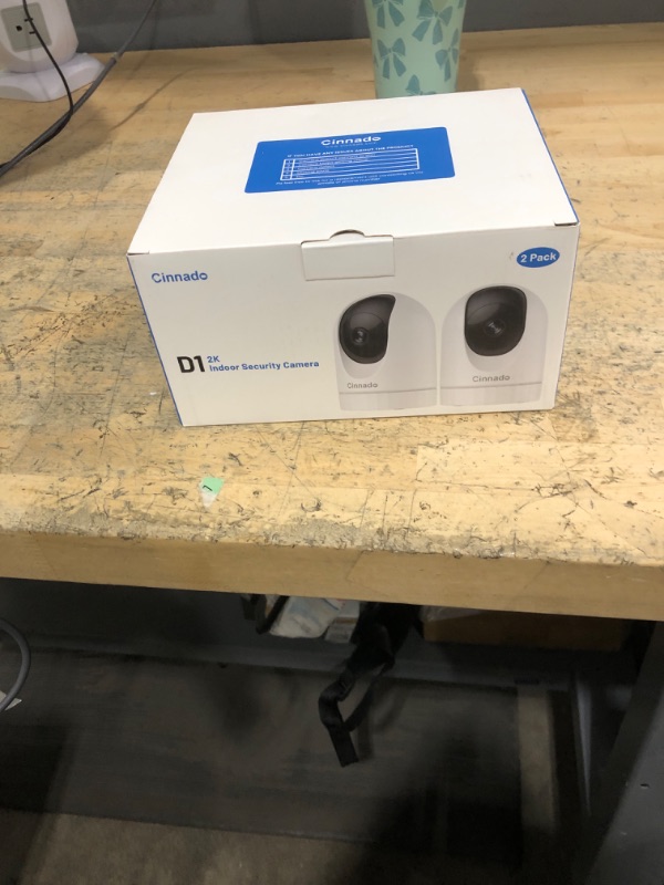 Photo 1 of 2K Indoor Security Camera-Baby Monitor with 2.4G WiFi Camera and Audio, Siren/Night Vision for Home/Pet/Nanny/Cat, 24/7 SD Card Storage, Cloud (Optional), Compatible with Alexa & Google Home, D1 2P