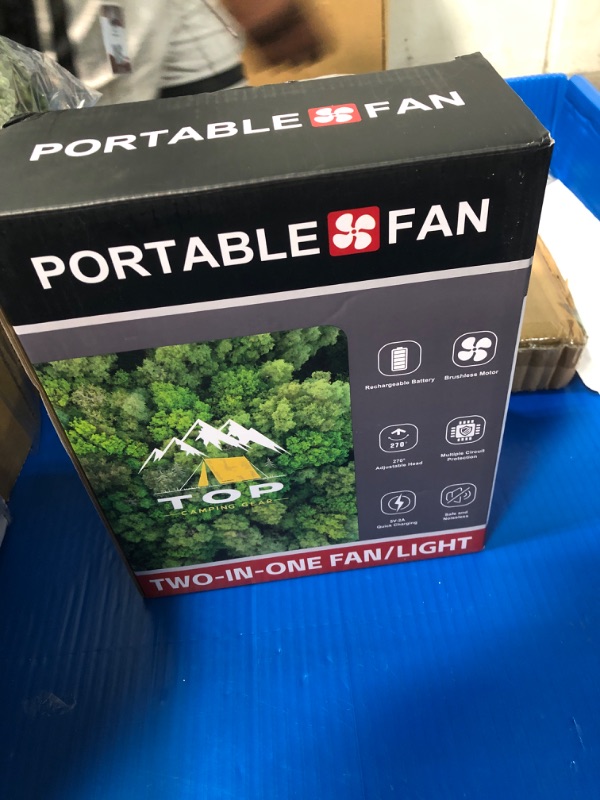 Photo 1 of 20000mAh Solar Fan with LED Lantern, 10W Solar Panel Rechargeable Battery Powered Camping Fan for Outside, 9 Inch Portable Battery Operated Hurricane Supplies for Picnic, Barbecue, Fishing, Travel