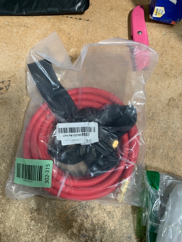 Photo 1 of 0386-1090 AH-12 Air Acetylene Turbo Torch Hose with Lashing Strap, 12FT, "A" Fitting, Replacement Welding Hose Compatible with TurboTorch AR-B/AR-MC Regulators, G4/PLF-A Handles, B/MC Tanks