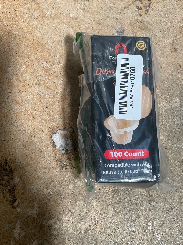Photo 1 of 100 Count Fanativita K Cup Filters Disposable with Genius Lid Design, Fit All Reusable K Cups for Keurig (Unbleached)