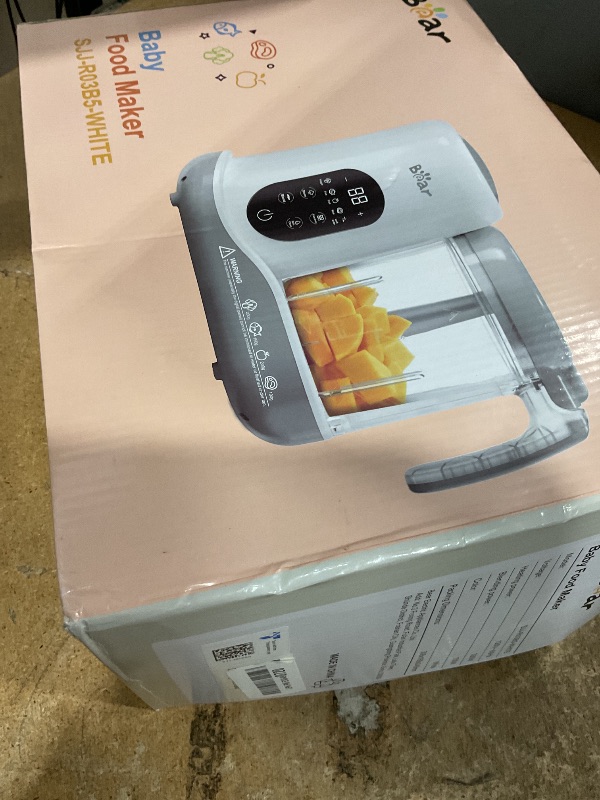 Photo 1 of **DIRTY/ NEEDS CLEANING ALSO SCRATCHED & DINGED UP** BEAR 2024 Baby Food Maker | One Step Baby Food Processor Steamer Puree Blender | Auto Cooking & Grinding | Baby Food Puree Maker with Self Cleans | Touch Screen Control, White