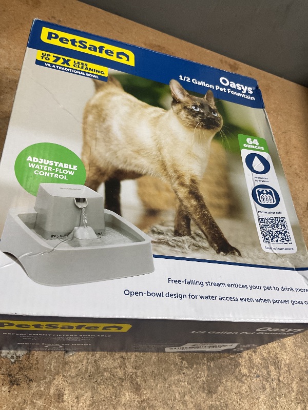 Photo 1 of **DIRTY NEEDS CLEANING** Drinkwell Pet Fountain - Cat & Dog Hydration Station with Free-Falling Water Stream & Customizable Flow - Encourages Hydration & Protects Sensitive Whiskers - 1/2 Gallon
