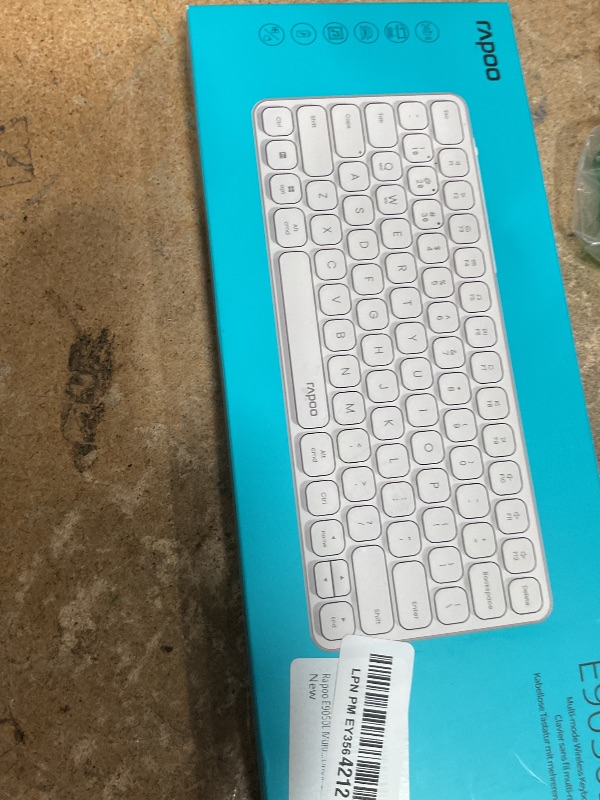 Photo 1 of Rapoo E9050L Multi-Device Wireless Keyboard, Blade-Series E9050L 78-Key Ultra-Thin Keyboard, Support 4 Devices, Low-Profile, Quiet, USB-C, Rechargeable, Al-Alloy Frame, for Windows/Mac/Linux/Chrome