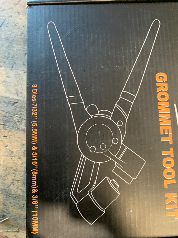 Photo 1 of ZONGLAN Grommet Tool Kit, Eyelet Tool Multi-Purpose Handheld Manual Hole Punch Rivet Press Plier Crimper 3 Interchangeable Dies with 900 Set 7/32" 5/16" 3/8" Metal Grommets Washers