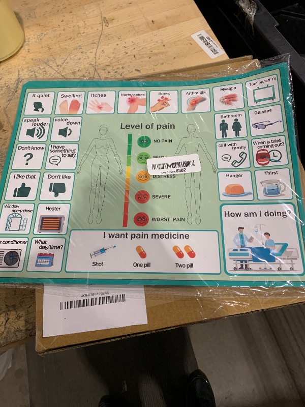 Photo 1 of 10Pcs Nonverbal Communication Board Waterproof Aphasia Patient Communication Tools Durable Non Verbal Communication Device Cards for Nonverbal Adults, Kids