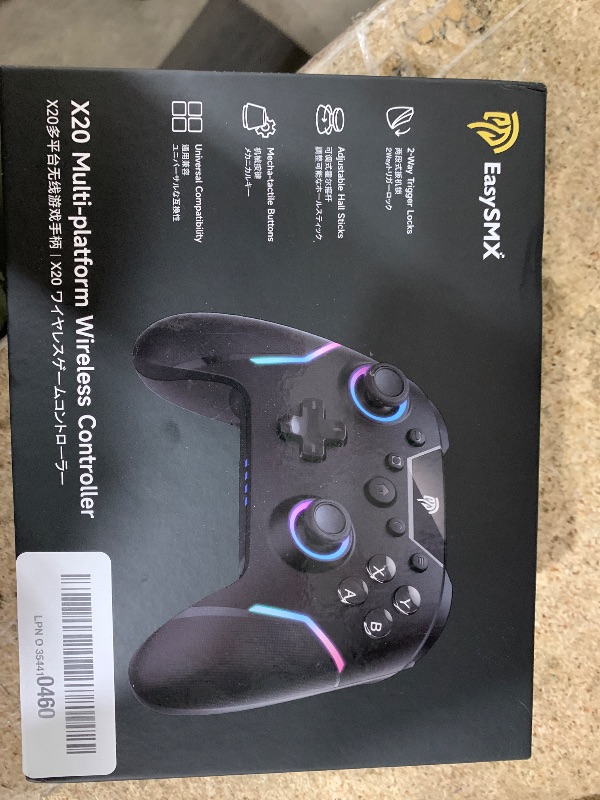 EasySMX X20 Wireless Gaming Controller with RGB Backlit, 2-Stage Hall ...