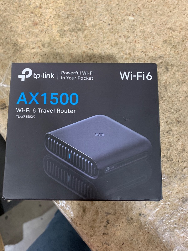 Photo 1 of (used/fair) TP-Link Ultra-Portable Wi-Fi 6 AX1500 Travel Router TL-WR1502X | Easy Public WiFi Sharing | Hotel/RV/Travel Approved | Phone WiFi Tether | USB C Powered | Multi-Mode | Tether App | Durable Design