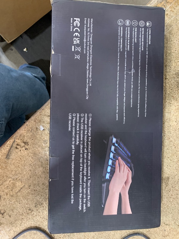 Photo 1 of (sold for parts only) Wireless Keyboard and Mouse Backlit - Typewriter Keyboard with Detachable Wrist Rest, Retro Round Keycaps, Light Up Letters