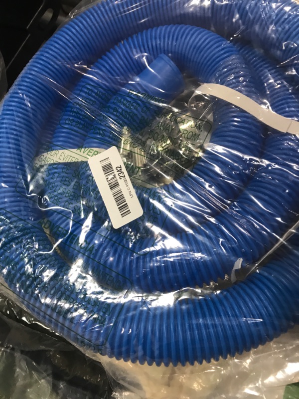 Photo 1 of 1-1/2-Inch Pool Hoses for Above Ground Pools with Clamps - 1.5" Diameterd Replacement Pool Pump Hose Compatible with Intex Coleman Skimmer Surface Pool Pump (Blue -2 Pack)