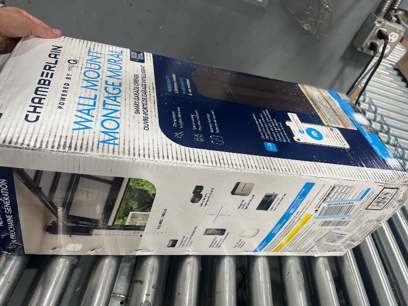 Photo 1 of (used)(incomplete) CHAMBERLAIN RJO101MC Ultra-Quiet Wall Mounted with Battery Backup and LED Lighting Garage Door Opener, 36 pounds, Black