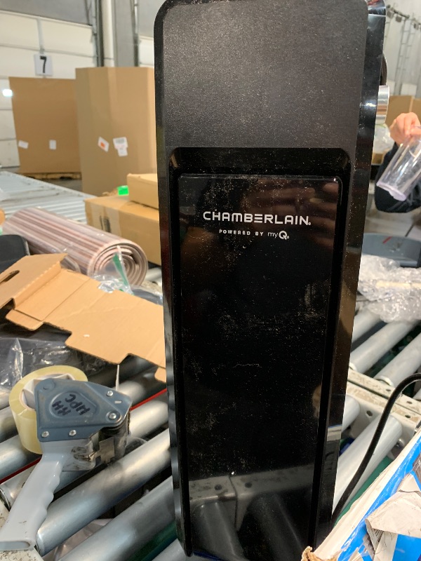 Photo 1 of (used)(incomplete) CHAMBERLAIN RJO101MC Ultra-Quiet Wall Mounted with Battery Backup and LED Lighting Garage Door Opener, 36 pounds, Black