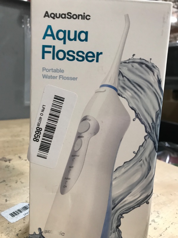 Photo 1 of (USED/FAIR) AquaSonic Water Flosser - Cordless Rechargeable Water Flossers for Teeth Cleaning - Waterproof Aqua Flosser, Portable Oral Irrigator for Dental Cleaning with 5 Jet Tips – Braces Home Travel