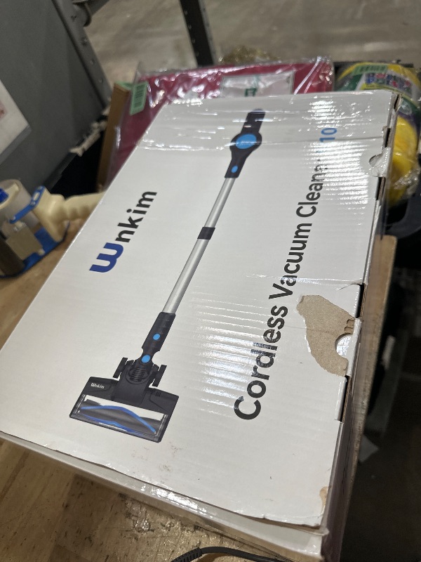 Photo 1 of *** PARTS ONLY *** Hysinixs Cordless Vacuum Cleaner, Powerful Lightweight Stick Vacuum with Self-Standing, Anti-Tangle, 8-in-1 Rechargeable Vacuum Cleaners for Home, Hardwood Floors, Carpet, Pet Hair (Blue)