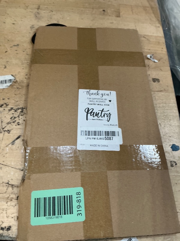 Photo 1 of **HAS SCRATCHES ON MATERIAL** Metal Pantry Sign For Kitchen, Pantry Wall Decor, Rustic Farmhouse Kitchen Decorations Wall, 13.4 X 7.4 inches, Black