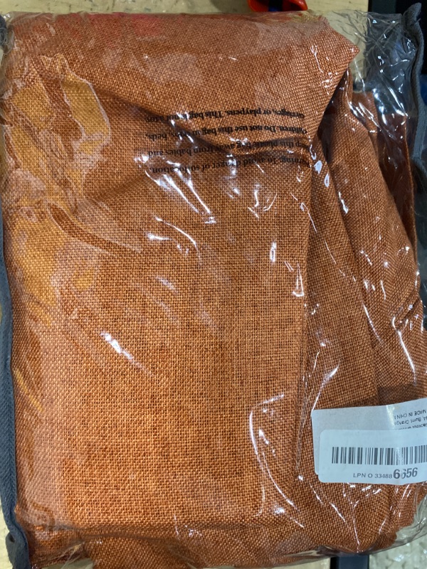 Photo 1 of 100% Blackout Shield Linen Blackout Curtains for Bedroom 84 Inches Long, Back Tab/Rod Pocket Living Room Drapes, Thermal Insulated Blackout Curtains 2 Panels Set, 50" W x 84" L, Burnt Orange
