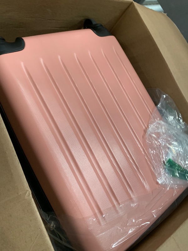 Photo 1 of (USED/FAIR) Kono 20-Inch Small Hardside Carry-on Suitcase with Spinner Wheels, Lightweight Rolling Cabin Suitcase for Airplane Travel (Rose Gold, for 1-3 Days of Travel)