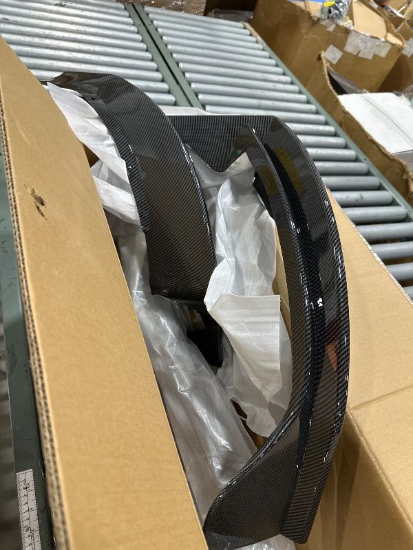 Photo 1 of ** MISSING LEFT SIDE ONLY HAS TWO RIGHT SIDES ** WheelX 3Pcs Front Lip Compatible with 2020-2024 Tesla Model Y, Bumper Air Dam Lower Chin Splitter Protection Body Kit Fits 2020 2021 2022 2023 2024 (Carbon Fiber Pattern)