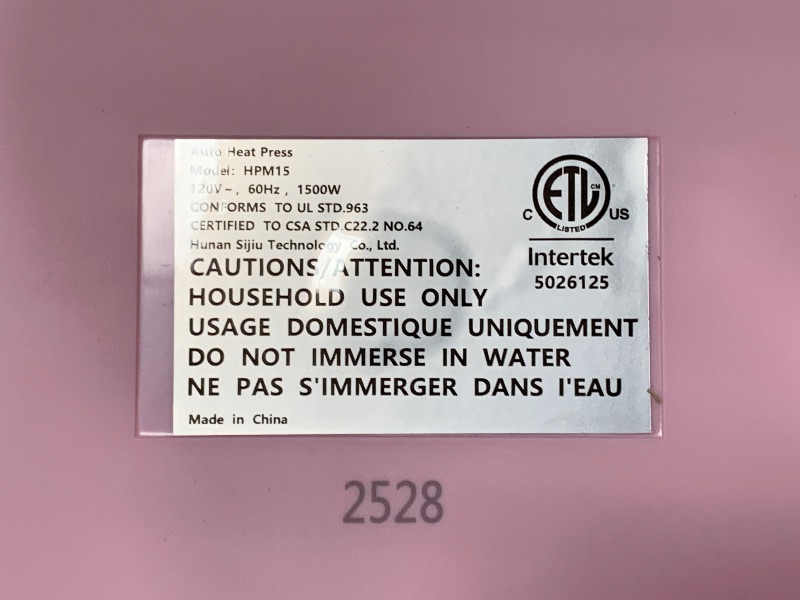 Photo 1 of ***PARTS ONLY***HTVRONT Auto Heat Press Machine for T Shirts - Heat Press 15x15 with Auto Release - Heats Up Fast & Heat Evenly, Professional Heat Press Machines for HTV, Sublimation, Heat Transfer Projects