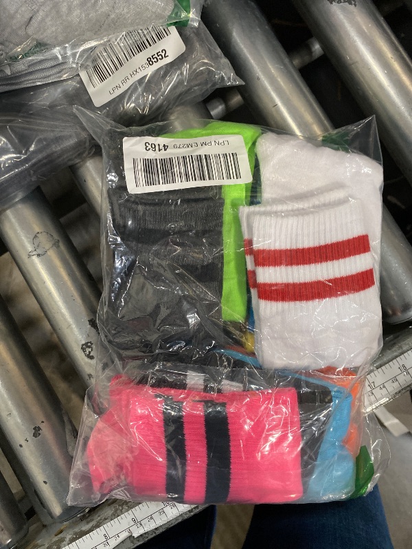 Photo 1 of 10 Pairs Kids Soccer Socks Stretchy Knee High Tube Socks Colorful Football Athletic Team Socks for Boys Girls (4-8 Years Old)