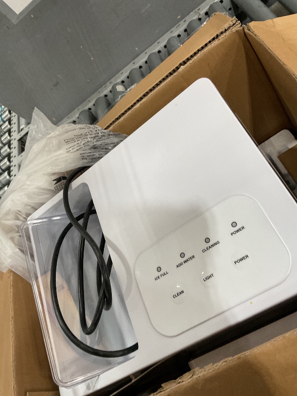 Photo 1 of **PARTS ONLY**Whynter Nugget Ice Maker, Countertop Portable Ice Maker, IBX-388WS SonicSnö, Automatic Self-Cleaning with Removable Ice Drawer Compact Ice Maker for Home Bar, 40 lbs/24H, Stainless Steel and White