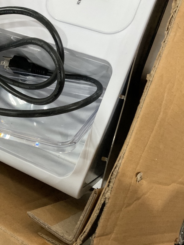 Photo 1 of **PARTS ONLY**Whynter Nugget Ice Maker, Countertop Portable Ice Maker, IBX-388WS SonicSnö, Automatic Self-Cleaning with Removable Ice Drawer Compact Ice Maker for Home Bar, 40 lbs/24H, Stainless Steel and White
