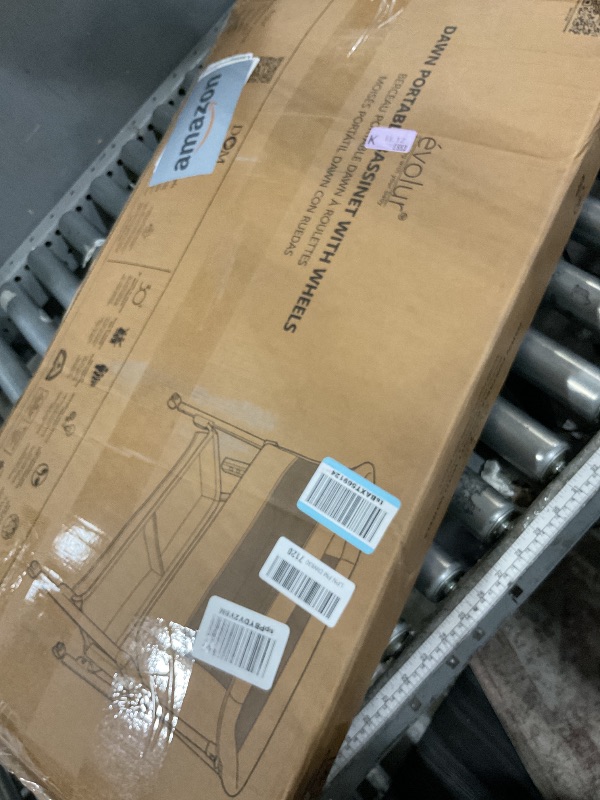 Photo 1 of (used) Evolur Lullaby Bedside Bassinet with Wheels, Seven Adjustable Heights, Breathable Mesh Sides Baby Bassinet