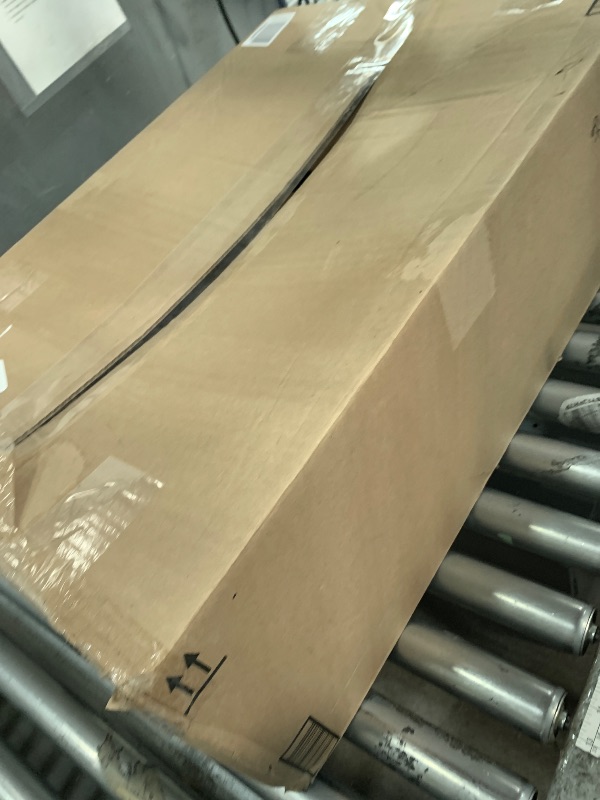 Photo 1 of ******************Missing a wheel***************
Sweetcrispy Overbed Bedside Table with Wheels, Adjustable Hospital & Home Use Bed Rolling Laptop Table, Mobile Standing Desk, Rustic Brown