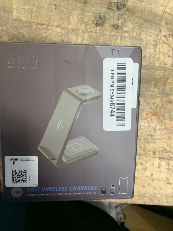 Photo 1 of ***USED*** 3 in 1 Wireless Charging Station, 2025 Upgraded Fast Desk Charger Station for iPhone 16 15 14 13 12 Pro Max Plus, Charger Stand for Apple Watch 10 9 8 7 6 5 4 3 2 SE, Airpods 4 3 2 Pro
