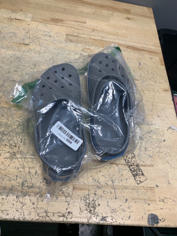 Photo 1 of ***(HEAVILY USED/ MINOR DAMAGE)***Crocs Unisex-Adult Crocband Clog, Charcoal/Ocean, 11 Women 9 Men US