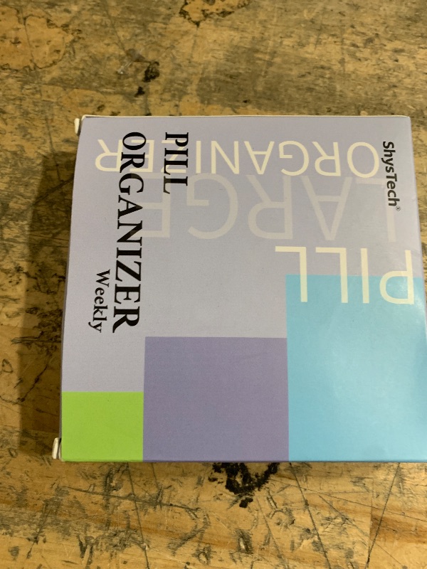Photo 1 of 7 Day Weekly Pill Round Organizer, ShysTech Large Pill Case Pill Box 1 Time A Day for Pills/Medication/Supplements/Vitamin (Multi-Color)
