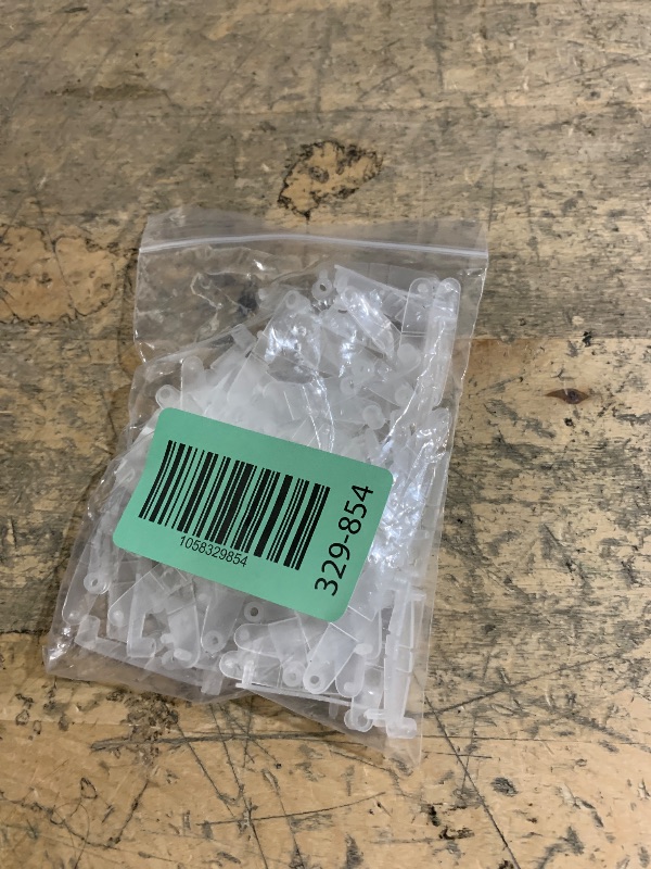 Photo 1 of 100pcs Plastic Keychain Clips - Small Clear Acrylic Keychain Connectors for Office, Credit Cards, Craft & Jewelry Making (Transparent)