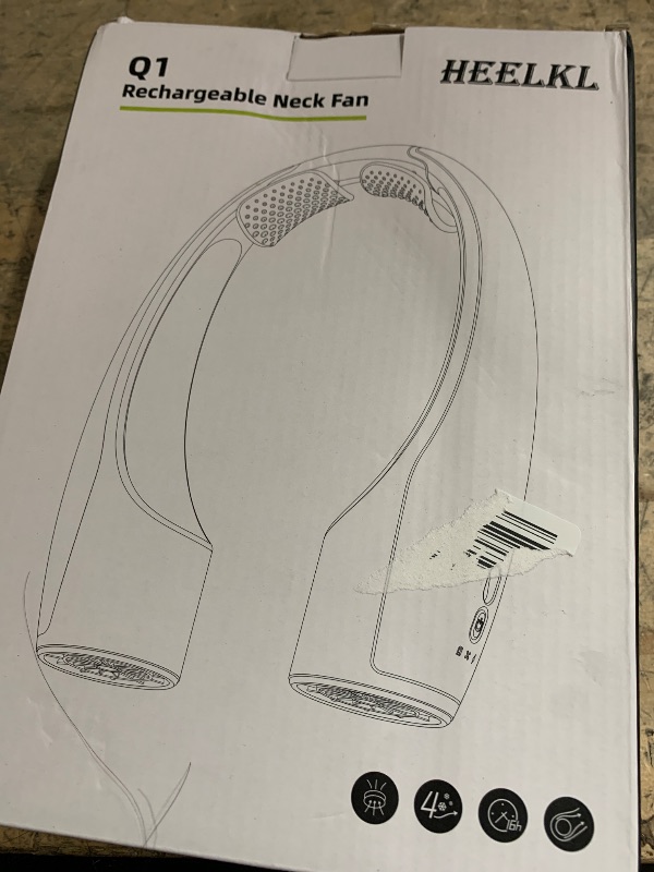 Photo 1 of **FOR PARTS ONLY/NON-FUNCTIONAL** Heelkl AI Neck Fan, 4 Speeds Adjustable Portable Personal Fan Rechargeable, 4000 mAh Battery Faster Cooling Wearable Fan, Ultra Quiet for Home, Office, Travel, Outdoor - PInk