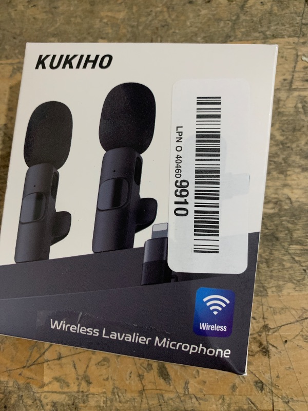 Photo 1 of 2 Pack Wireless Lavalier Microphone for iPhone iPad and Android Phone, Lapel Mic Plug and Play Wireless Mic Noise Reduction Mini Microphone for Video Recording Interview Podcast Vlog YouTube Tiktok