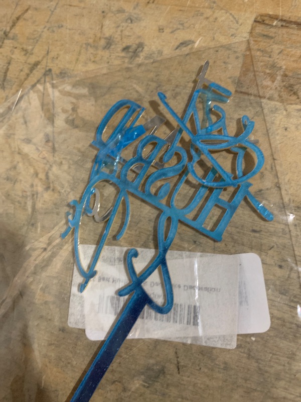 Photo 1 of 1PCS Best Husband & Dad Cake Side Decoration, Gold Mirror Acrylic Father's Day Cake Topper, Dad's Birthday Cake Topper Party Supplies For Men