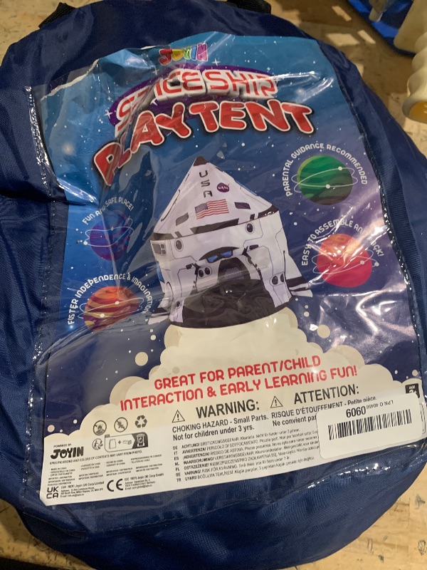 Photo 1 of **PARTIAL SET/ MISSING ASSEMBLY PIECES** JOYIN Rocket Ship Play Tent Pop up Play Tent Kids Indoor Outdoor Spaceship Playhouse Tent Set