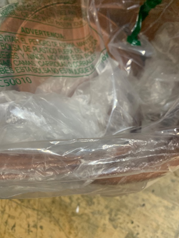 Photo 1 of *PARTIAL SET/MISSING 1** VIDELLY 4 Pcs Hanging Planters for Indoor Plants,10" Large Plastic Hanging Basket Pots with Drainage Trays & Chain Holder for Outdoor Indoor Plants Garden Balcony Decoration, Brown