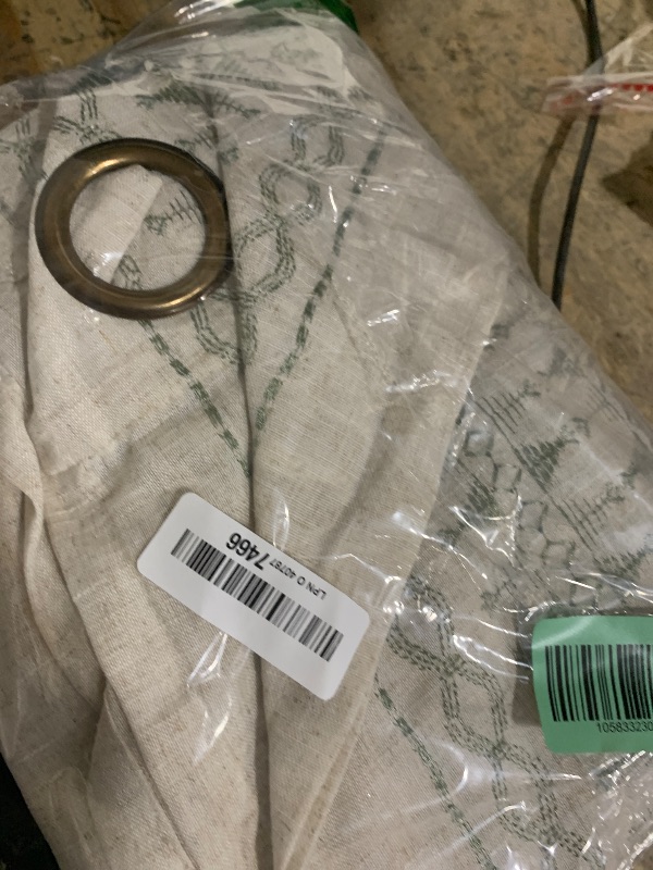 Photo 1 of (see all images) Jinchan Boho Linen Blend Curtains for Living Room - Farmhouse 108 Inch Length 