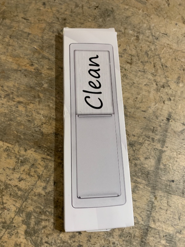 Photo 1 of Dishwasher Magnet Clean Dirty Sign Shutter Only Changes When You Push It Non-Scratching Strong Magnet or Adhesive Options Indicator Tells Whether Dishes are Clean or Dirty (Tiles White/Black)